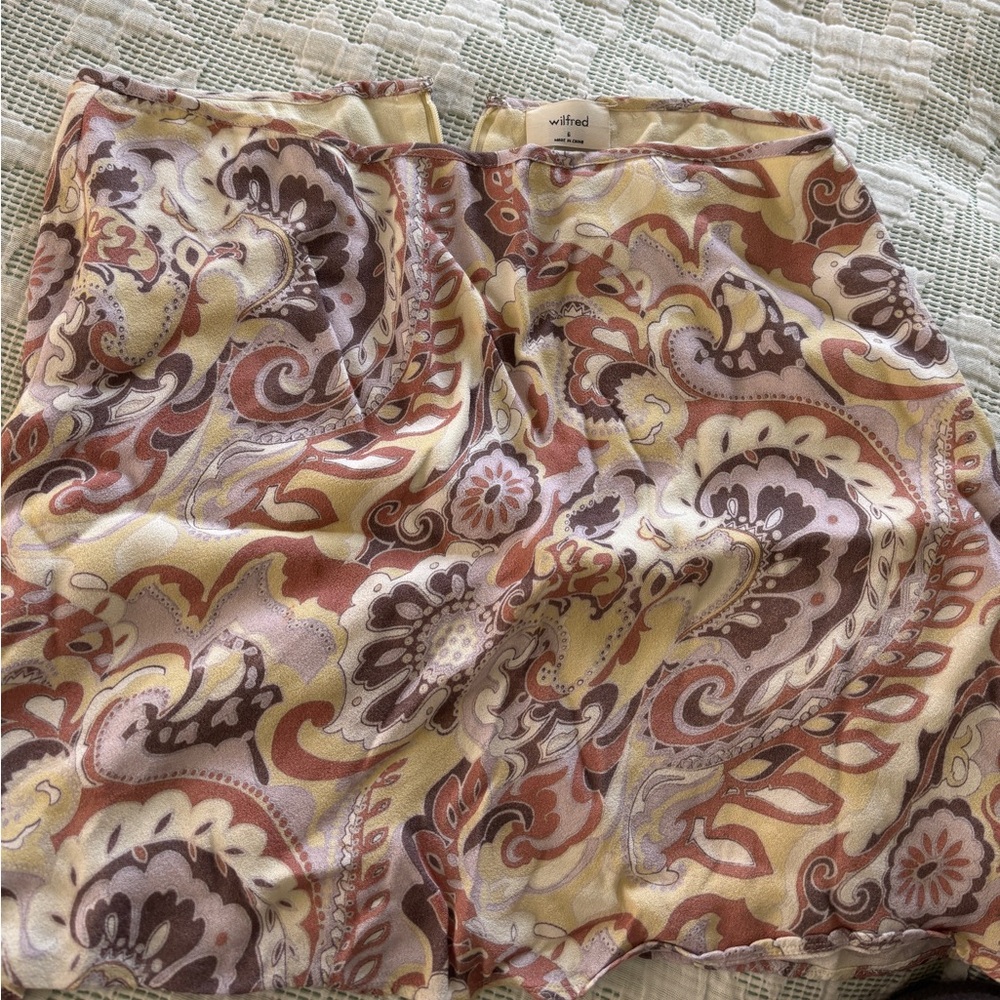 Wilfred Paisley Mini Skirt Size 6